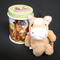 Horse Gift MINI PLUSH HORSE CHARM IN PRESENTATION TIN